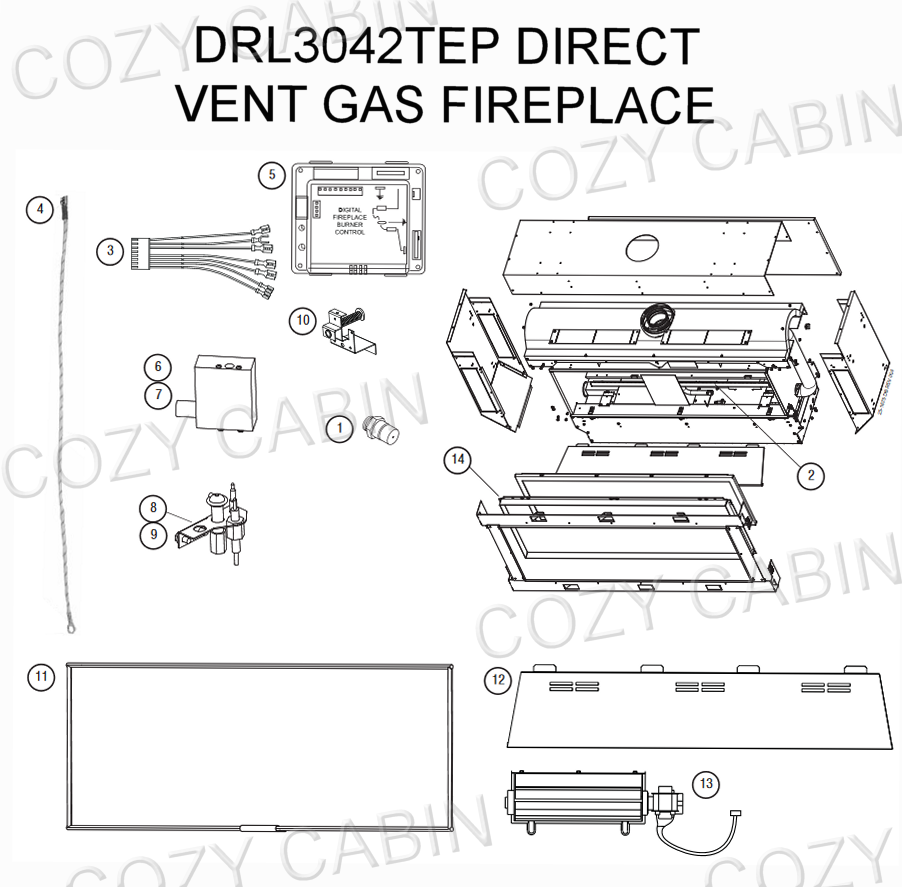 Direct Vent Gas Fireplace (DRL3042TEP) #DRL3042TEP